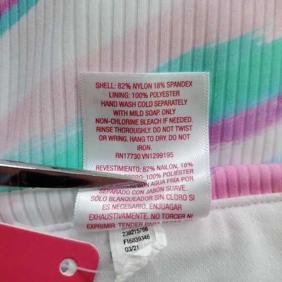 NEW Xhilaration Rainbow High Waist Swimsuit Bottoms - Picture 7 of 11